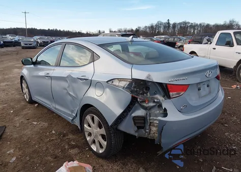 2013 Hyundai Elantra Limited z USA, uszkodzony, nr VIN KMHDH4AE1DU592661